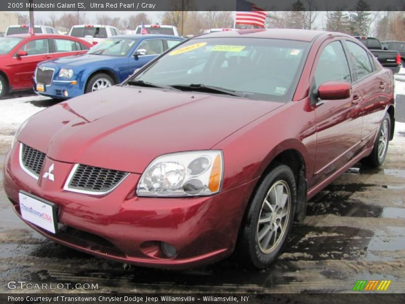 Ultra Red Pearl / Gray 2005 Mitsubishi Galant ES