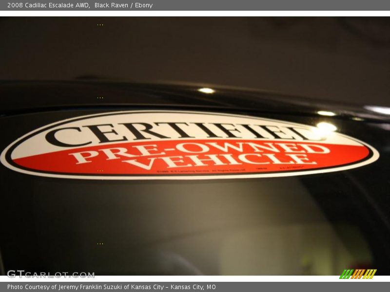 Black Raven / Ebony 2008 Cadillac Escalade AWD