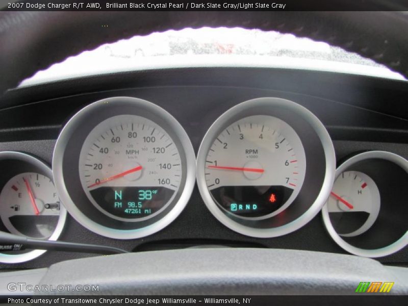 Brilliant Black Crystal Pearl / Dark Slate Gray/Light Slate Gray 2007 Dodge Charger R/T AWD