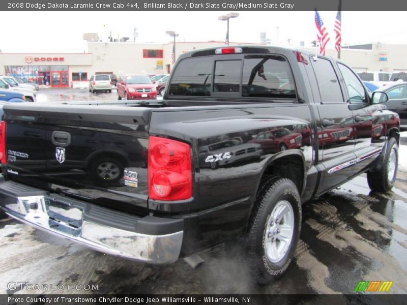 Brilliant Black / Dark Slate Gray/Medium Slate Gray 2008 Dodge Dakota Laramie Crew Cab 4x4