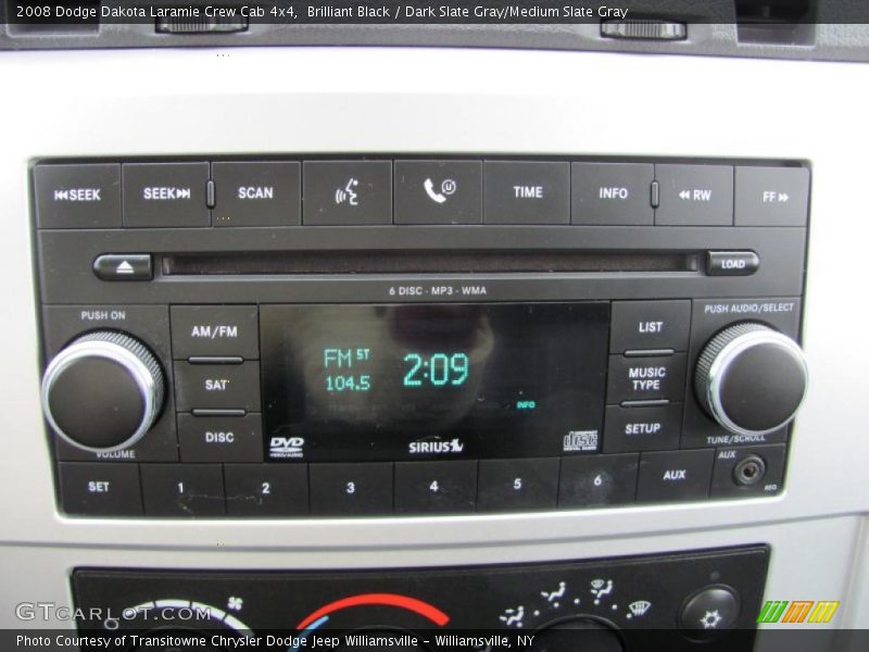 Brilliant Black / Dark Slate Gray/Medium Slate Gray 2008 Dodge Dakota Laramie Crew Cab 4x4