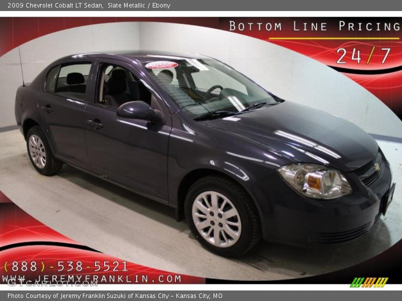 Slate Metallic / Ebony 2009 Chevrolet Cobalt LT Sedan
