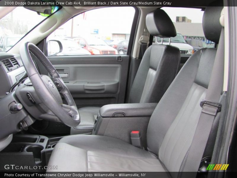 Brilliant Black / Dark Slate Gray/Medium Slate Gray 2008 Dodge Dakota Laramie Crew Cab 4x4