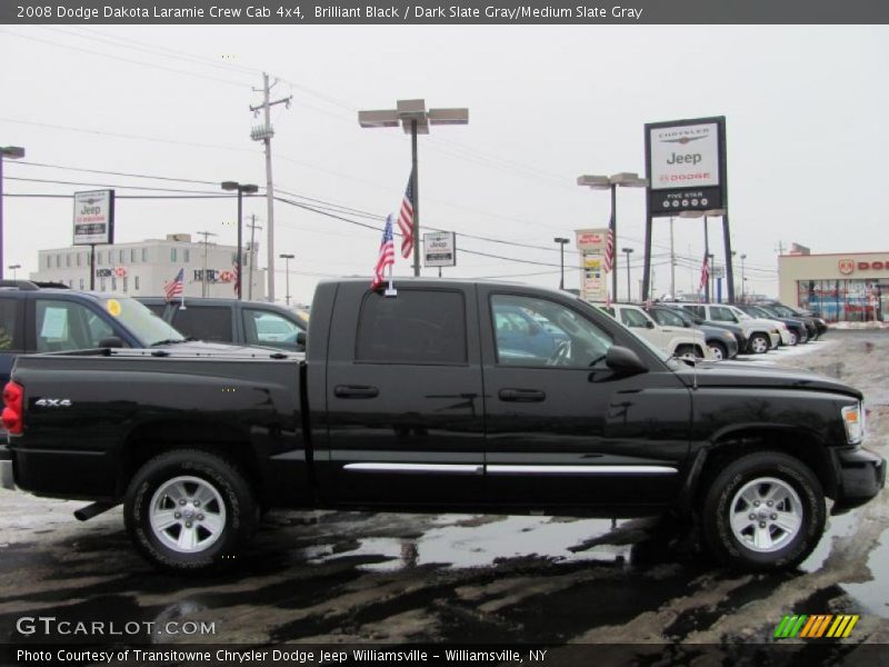 Brilliant Black / Dark Slate Gray/Medium Slate Gray 2008 Dodge Dakota Laramie Crew Cab 4x4