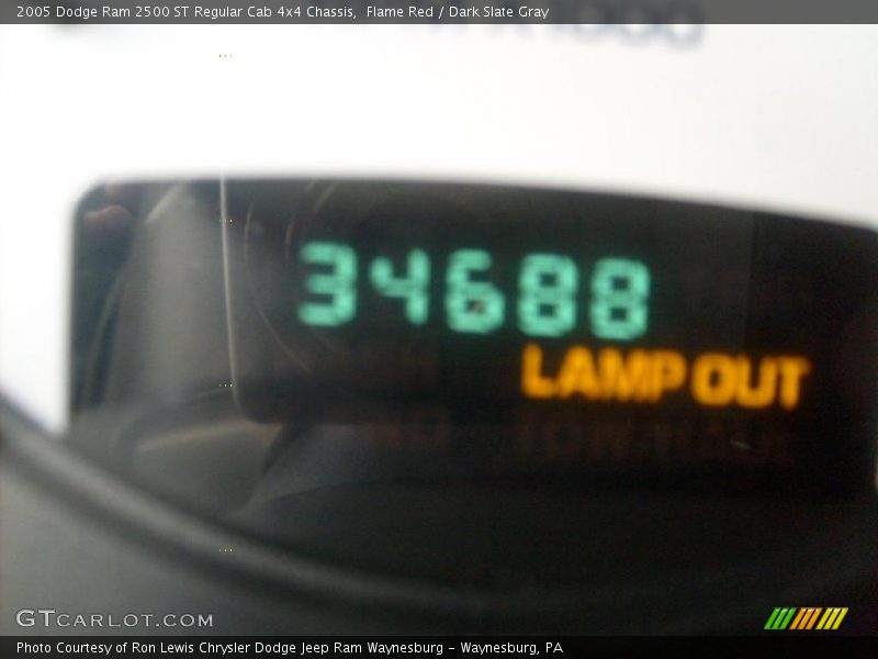 Flame Red / Dark Slate Gray 2005 Dodge Ram 2500 ST Regular Cab 4x4 Chassis