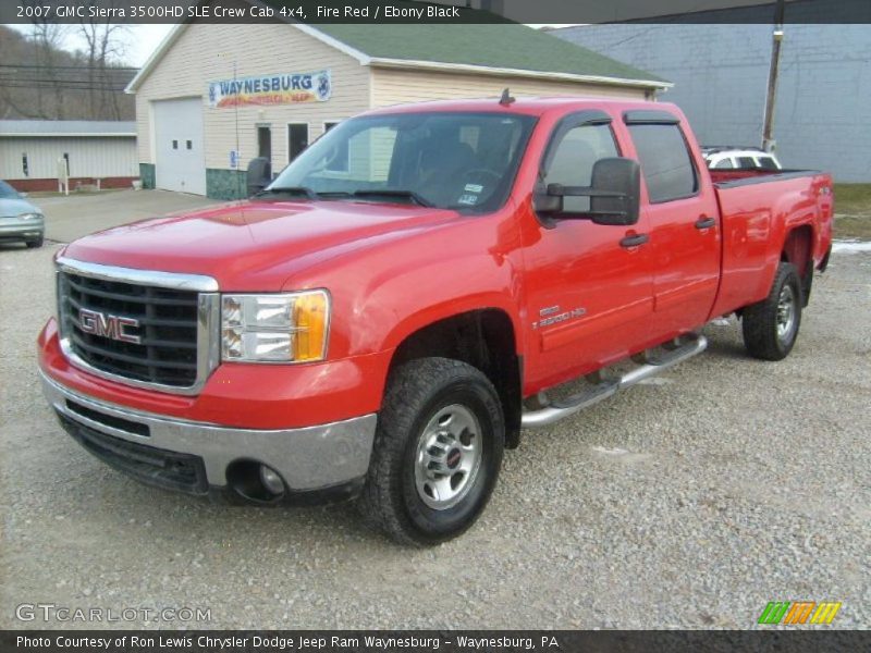 Fire Red / Ebony Black 2007 GMC Sierra 3500HD SLE Crew Cab 4x4