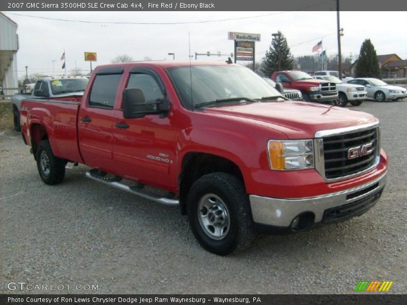 Fire Red / Ebony Black 2007 GMC Sierra 3500HD SLE Crew Cab 4x4