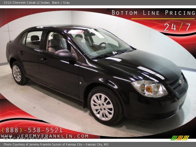 Black / Gray 2010 Chevrolet Cobalt LS Sedan