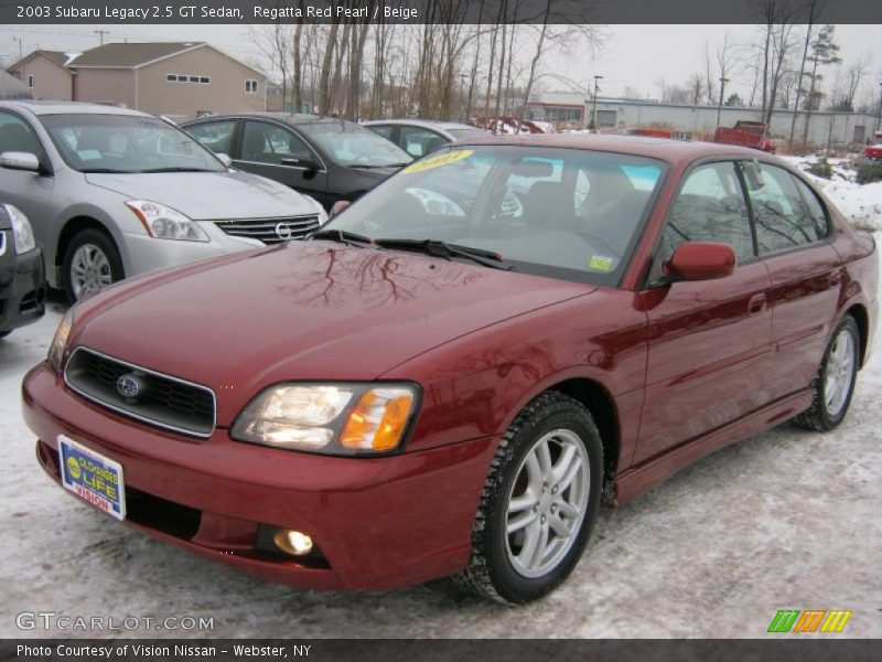 Regatta Red Pearl / Beige 2003 Subaru Legacy 2.5 GT Sedan