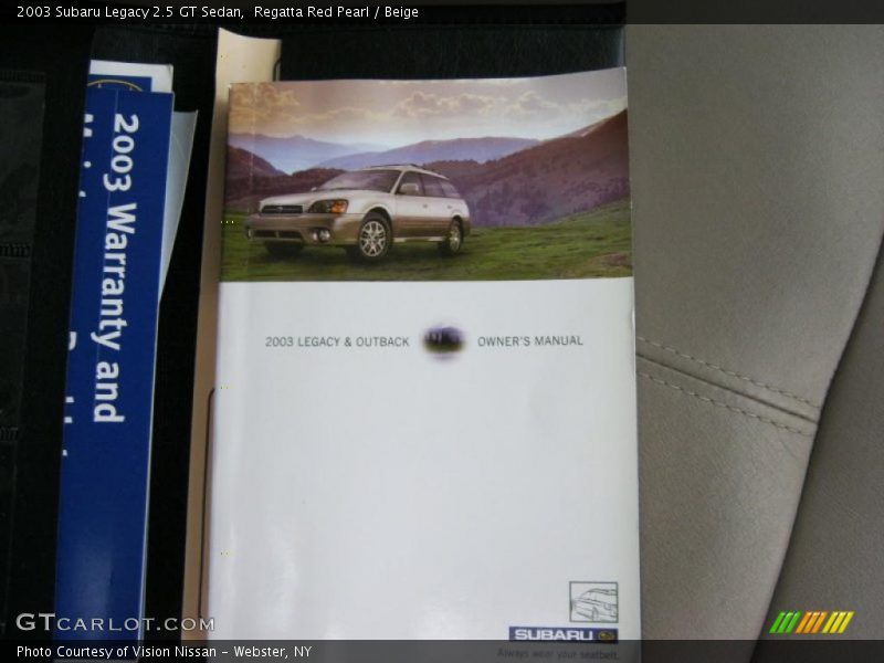Regatta Red Pearl / Beige 2003 Subaru Legacy 2.5 GT Sedan