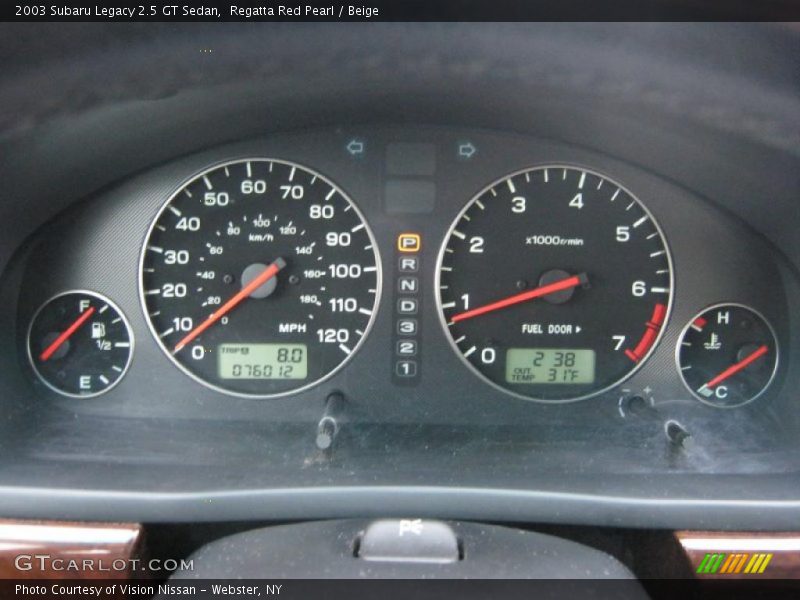  2003 Legacy 2.5 GT Sedan 2.5 GT Sedan Gauges