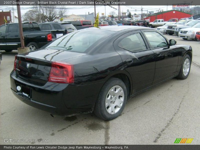 Brilliant Black Crystal Pearl / Dark Slate Gray/Light Graystone 2007 Dodge Charger