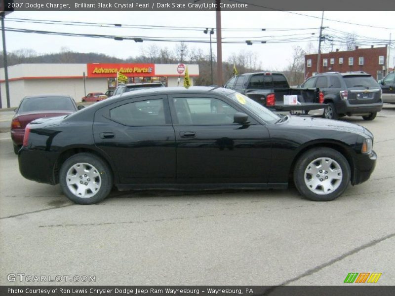 Brilliant Black Crystal Pearl / Dark Slate Gray/Light Graystone 2007 Dodge Charger
