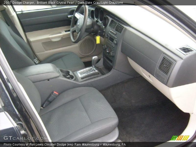 Brilliant Black Crystal Pearl / Dark Slate Gray/Light Graystone 2007 Dodge Charger