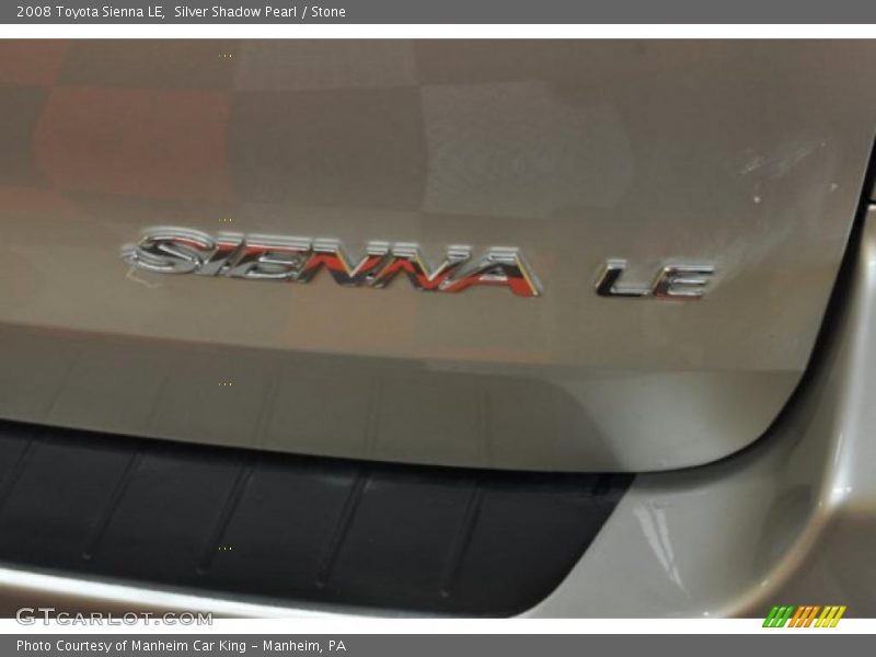 Silver Shadow Pearl / Stone 2008 Toyota Sienna LE