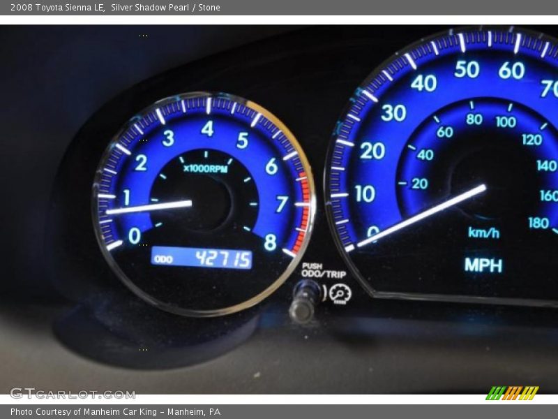 Silver Shadow Pearl / Stone 2008 Toyota Sienna LE