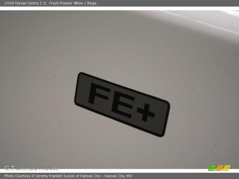 Fresh Powder White / Beige 2009 Nissan Sentra 2.0