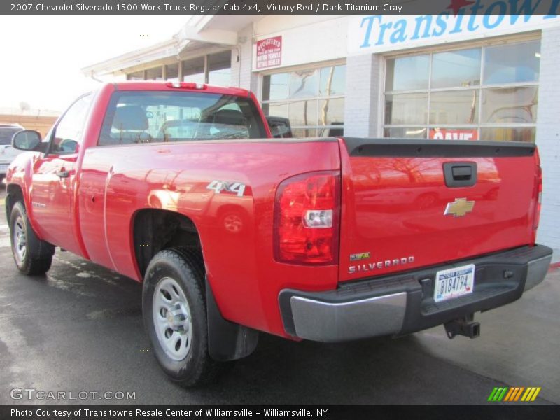 Victory Red / Dark Titanium Gray 2007 Chevrolet Silverado 1500 Work Truck Regular Cab 4x4