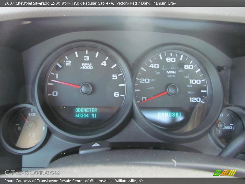 Victory Red / Dark Titanium Gray 2007 Chevrolet Silverado 1500 Work Truck Regular Cab 4x4