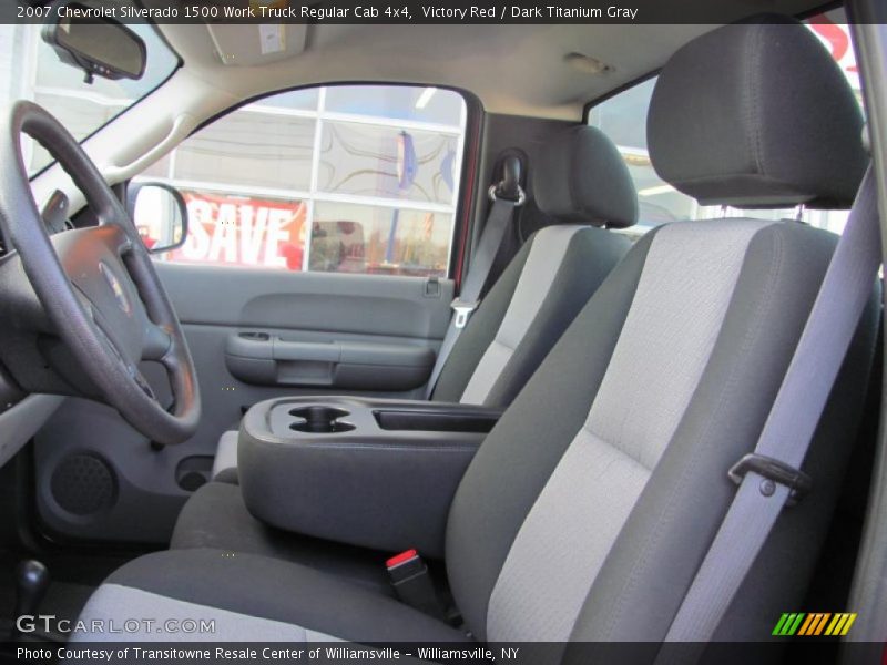Victory Red / Dark Titanium Gray 2007 Chevrolet Silverado 1500 Work Truck Regular Cab 4x4