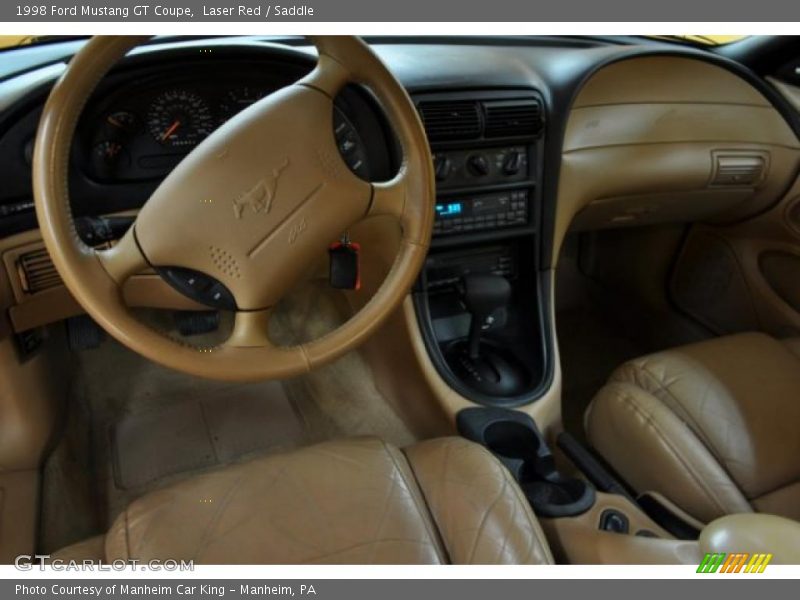 Laser Red / Saddle 1998 Ford Mustang GT Coupe