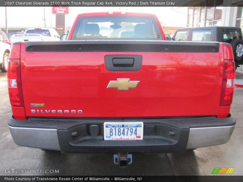 Victory Red / Dark Titanium Gray 2007 Chevrolet Silverado 1500 Work Truck Regular Cab 4x4