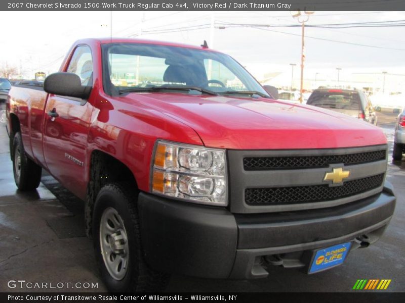 Victory Red / Dark Titanium Gray 2007 Chevrolet Silverado 1500 Work Truck Regular Cab 4x4
