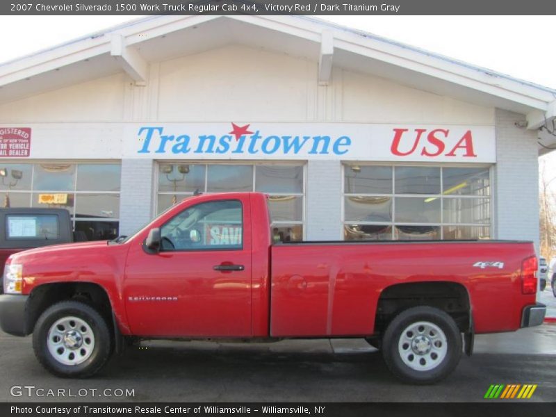 Victory Red / Dark Titanium Gray 2007 Chevrolet Silverado 1500 Work Truck Regular Cab 4x4