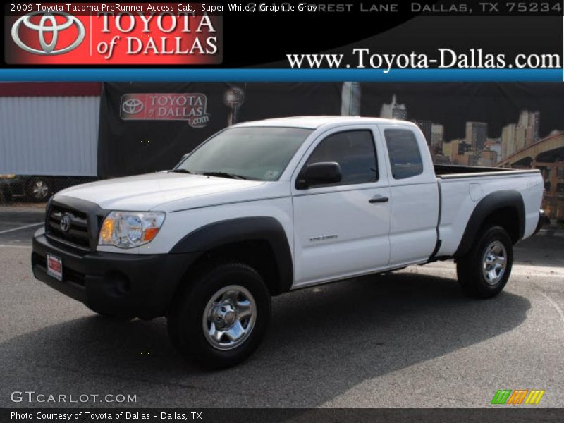 Super White / Graphite Gray 2009 Toyota Tacoma PreRunner Access Cab