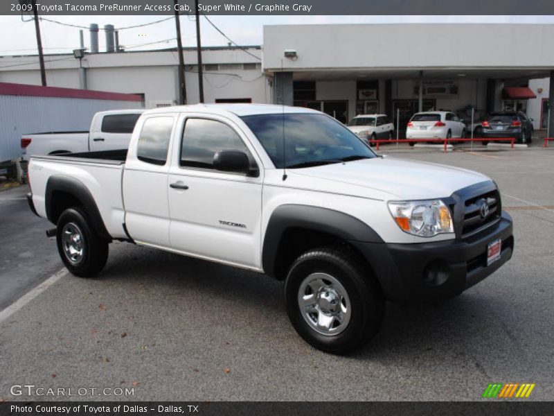 Super White / Graphite Gray 2009 Toyota Tacoma PreRunner Access Cab