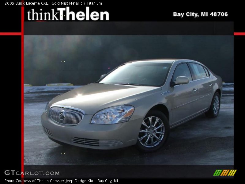 Gold Mist Metallic / Titanium 2009 Buick Lucerne CXL
