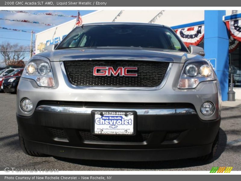 Liquid Silver Metallic / Ebony 2008 GMC Acadia SLT AWD