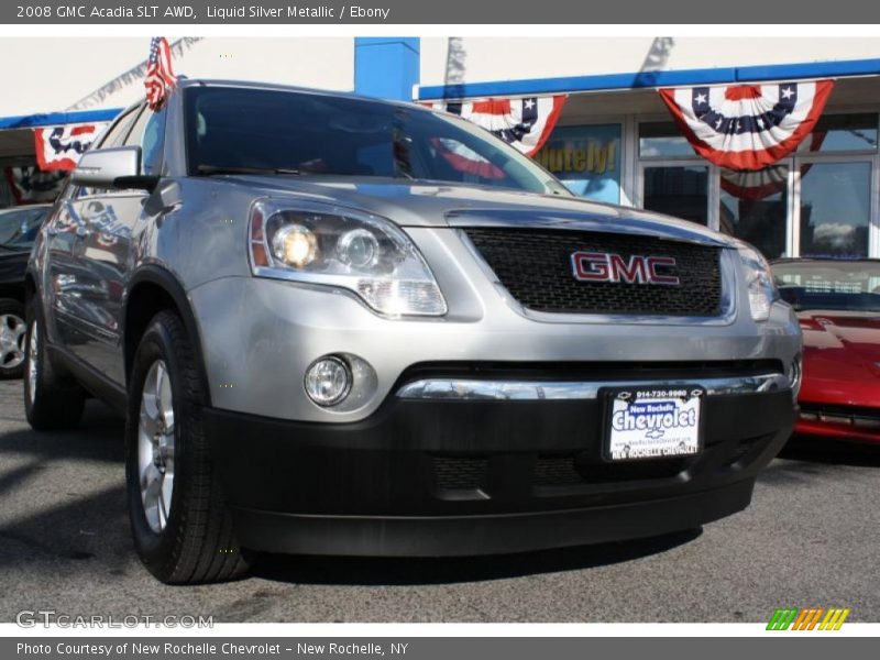 Liquid Silver Metallic / Ebony 2008 GMC Acadia SLT AWD