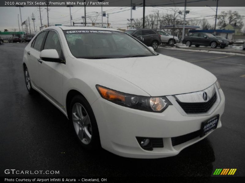 Premium White Pearl / Parchment 2010 Acura TSX Sedan