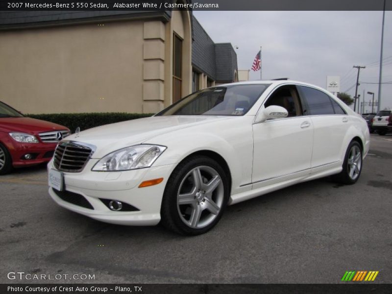 Alabaster White / Cashmere/Savanna 2007 Mercedes-Benz S 550 Sedan