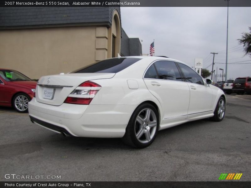 Alabaster White / Cashmere/Savanna 2007 Mercedes-Benz S 550 Sedan