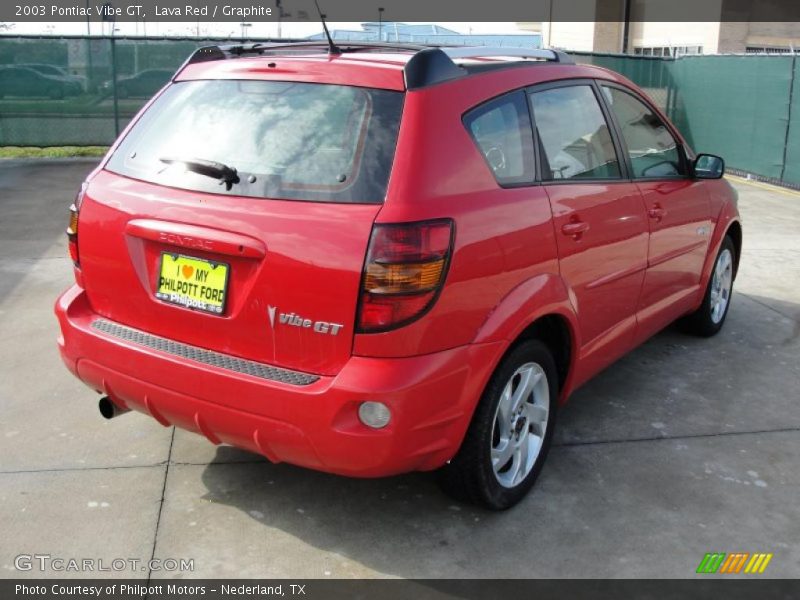 Lava Red / Graphite 2003 Pontiac Vibe GT