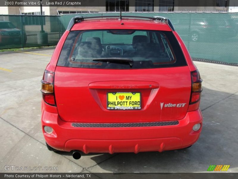 Lava Red / Graphite 2003 Pontiac Vibe GT