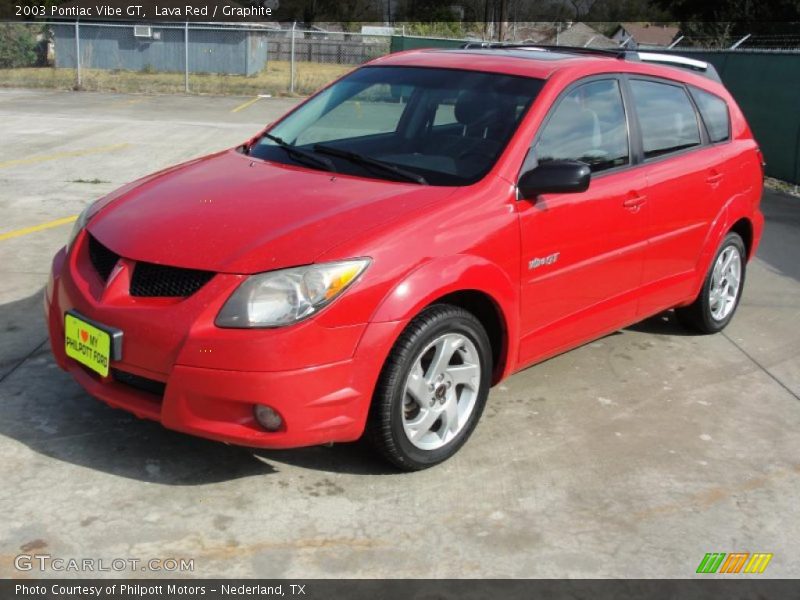 Lava Red / Graphite 2003 Pontiac Vibe GT