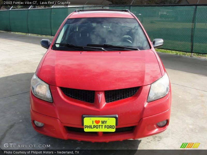 Lava Red / Graphite 2003 Pontiac Vibe GT