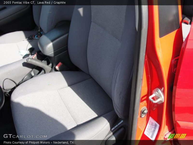 Lava Red / Graphite 2003 Pontiac Vibe GT