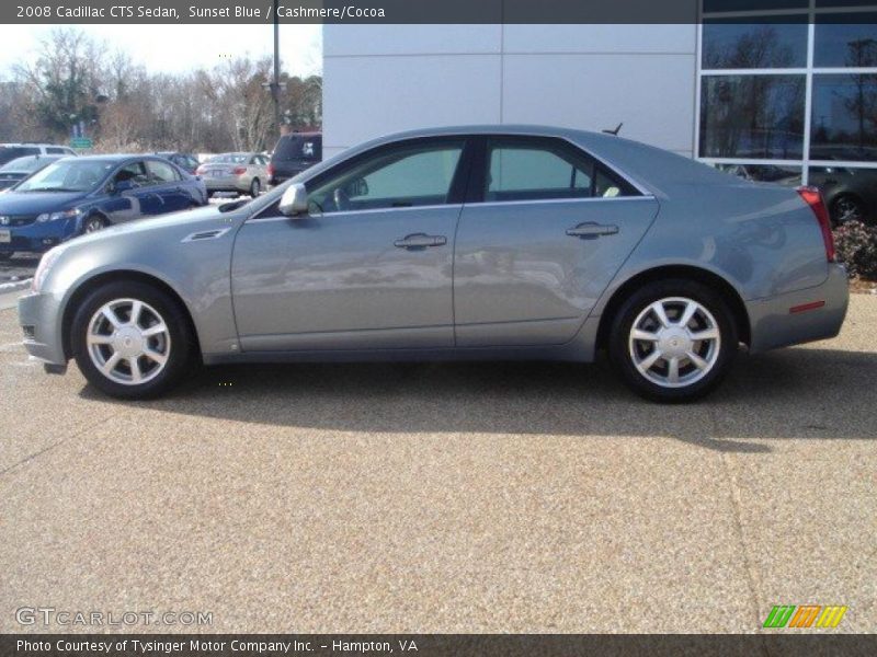 Sunset Blue / Cashmere/Cocoa 2008 Cadillac CTS Sedan