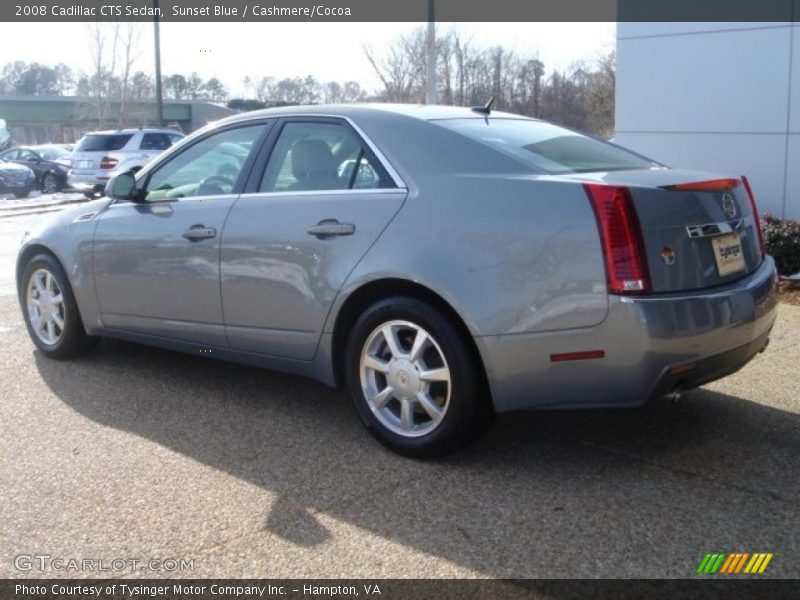 Sunset Blue / Cashmere/Cocoa 2008 Cadillac CTS Sedan