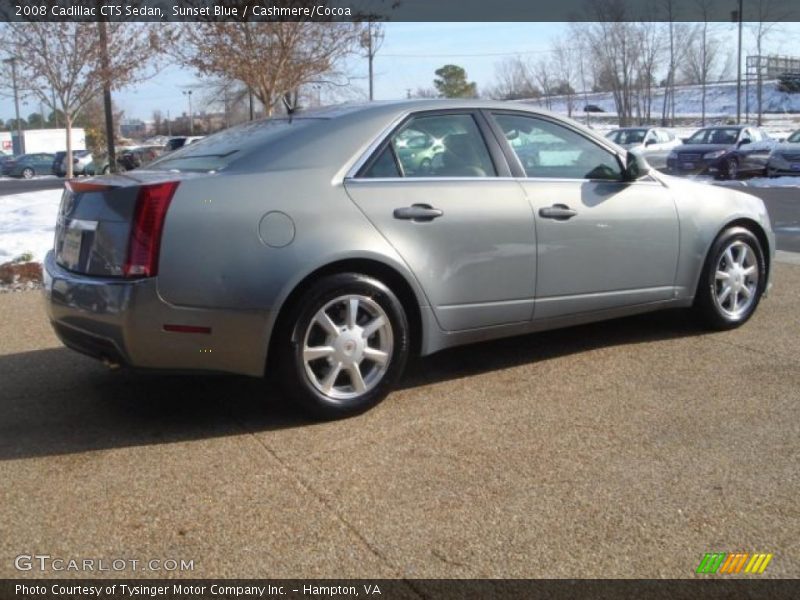 Sunset Blue / Cashmere/Cocoa 2008 Cadillac CTS Sedan