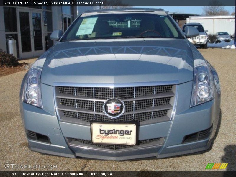 Sunset Blue / Cashmere/Cocoa 2008 Cadillac CTS Sedan
