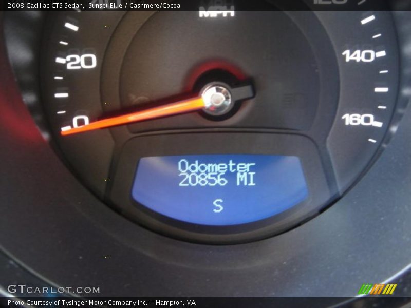 Sunset Blue / Cashmere/Cocoa 2008 Cadillac CTS Sedan
