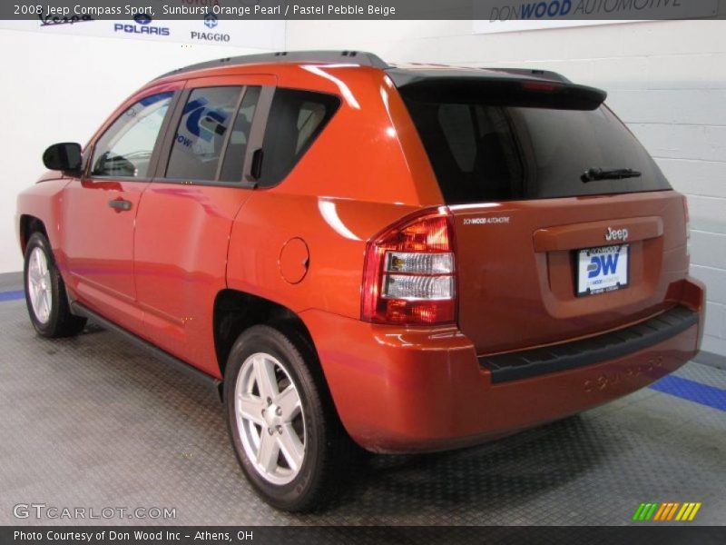Sunburst Orange Pearl / Pastel Pebble Beige 2008 Jeep Compass Sport