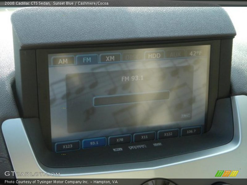 Sunset Blue / Cashmere/Cocoa 2008 Cadillac CTS Sedan