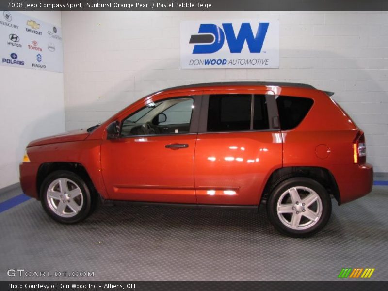 Sunburst Orange Pearl / Pastel Pebble Beige 2008 Jeep Compass Sport