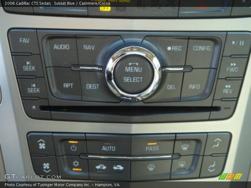 Controls of 2008 CTS Sedan